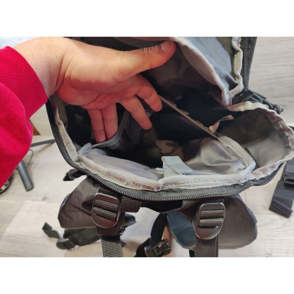 Outdoor Products Backpack Camouflage Black With Green, Multi Pockets. - Picture 8 of 8